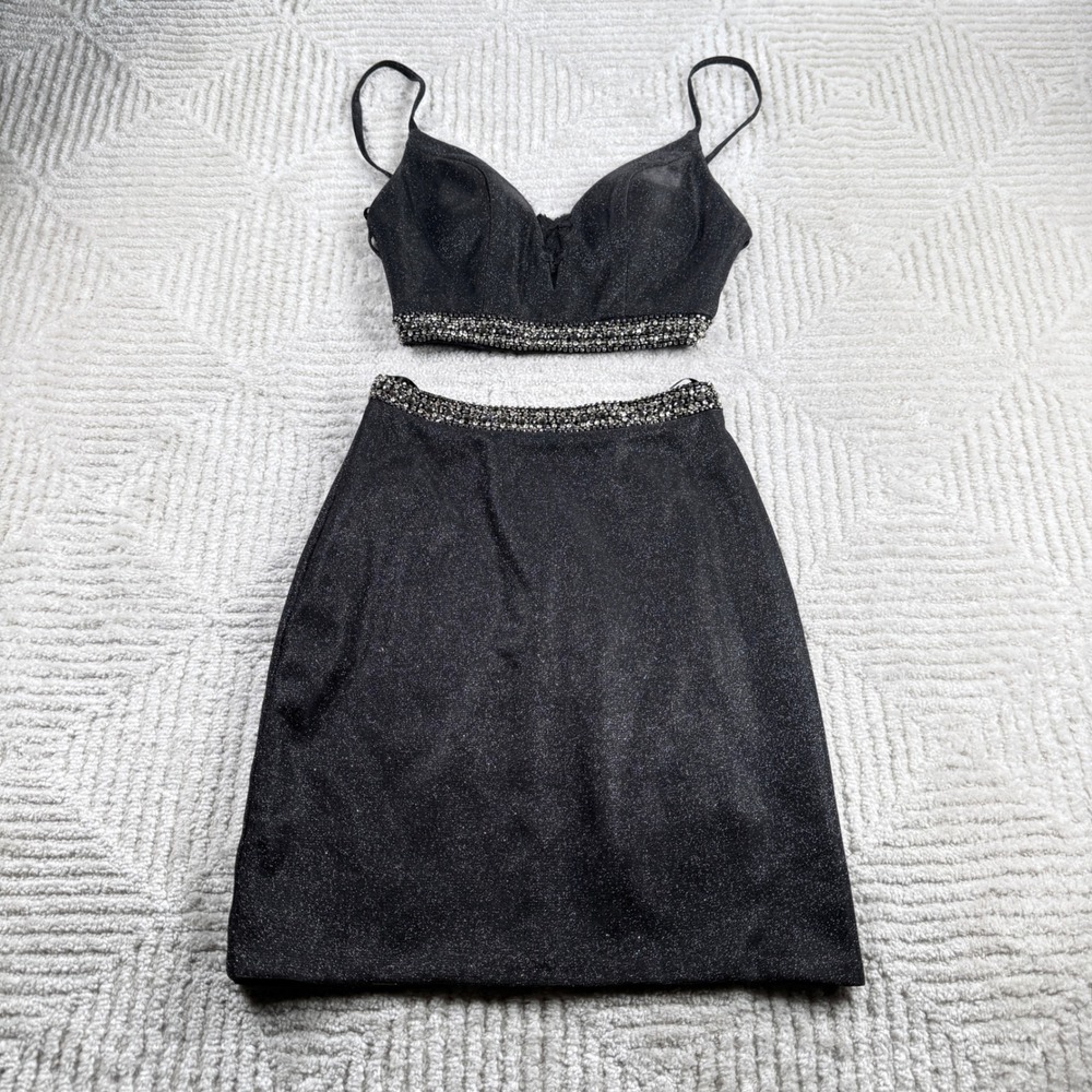 Pink Paparazzi Couture Set Womens XXS Black Prom Formal Glam
Club Vintage Y2K